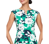 Sl Fashions Women's Floral-Print A-Line Dress