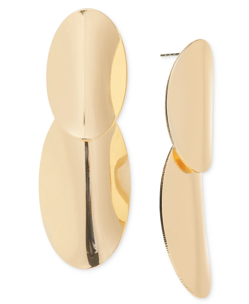 I.n.c. International Concepts Gold-Tone Sculptural Disc Drop Earrings, Exclusively at Macy's