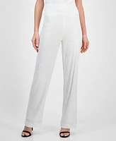 Anne Klein Women's High-Rise Pull-On Sequin Trousers