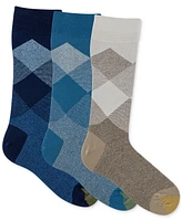 Gold Toe Men's 8 Track Argyle Crew Socks- 3-pack