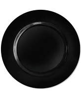 American Atelier Black Round Charger Plates, Set of 4