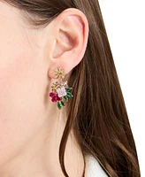 Kate Spade New York Gold-Tone Stone & Cubic Zirconia Bursting Blooms Statement Earrings