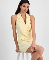 Bar Iii Women's Halter Blazer Mini Dress, Exclusively at Macy's