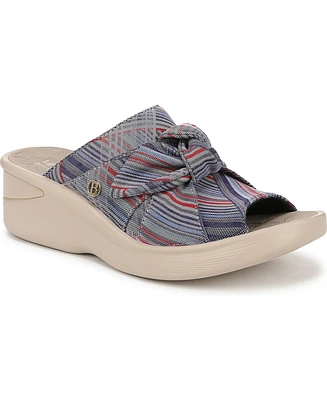 Bzees Premium Women's Smile Washable Slide Wedge Sandals