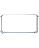 Sunnydaze Decor 48-Inch Galvanized Steel Raised Garden Beds - Rectangle Planter for Vegetables and Flowers - Silver - Set of 2