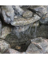 18"H Electric Resin Rocky Ravine Waterfall Outdoor Water Fountain