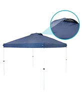 Sunnydaze Decor x Foot Premium Pop-Up Canopy with Rolling Carry Bag - Straight Leg Folding Outdoor Shade Shelter