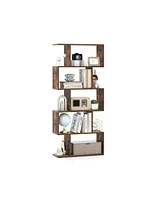 Gouun 5-Tier Bookshelf with Anti-Toppling Device for Living Room Home Office