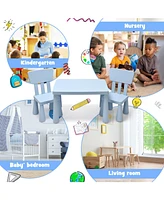 Gouun Kids 3 Pieces Multi Activity Play Dining Study Table and Chair Set