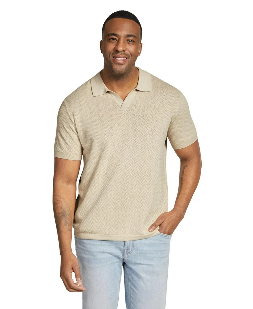 Johnny Bigg Big & Tall Rowan Textured Knit Polo