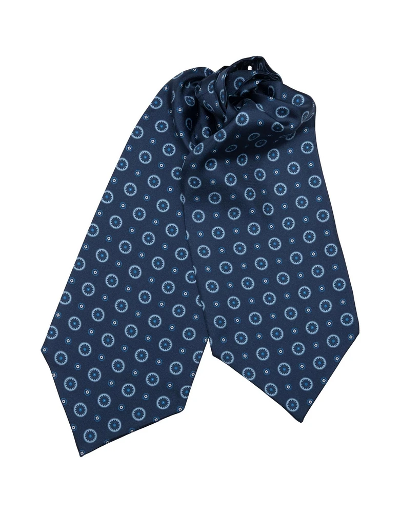 Elizabetta Men's Burano - Silk Ascot Cravat Tie for Men