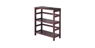 Slickblue Contemporary 3-Tier Bookcase Storage Shelf in Wood Finish