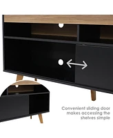 Sunnydaze Decor Mid-Century Modern Tv Stand for 58-Inch - Entertainment Living Room, Den, or Family Room