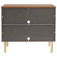 Mid-Century Modern 2-Door Accent Cabinet with Shelves - For Dining Room, Living or Bathroom Gray