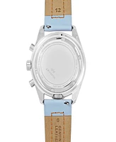 Abingdon Co. Women's Jordan Chronograph Multifunctional Gulfhawk Blue Leather Strap Watch, 40mm