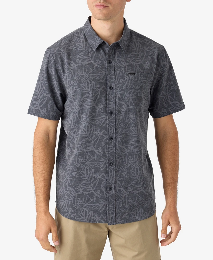 O'Neill Men's Trvlr Short Sleeve Printed Button-Front Performance Shirt