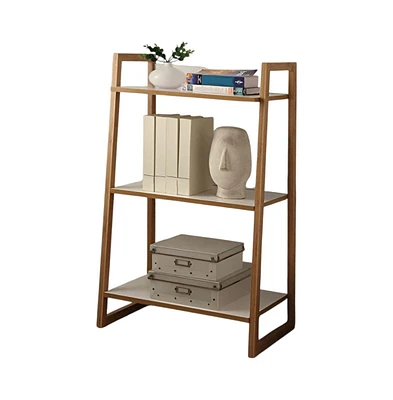 Slickblue 3-Shelf Modern Bookcase in Wicker Design for Versatile Use