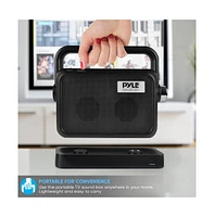 Pyle Wireless Tv Speaker with Transmitter and Rechargeable Battery