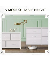 Wlive Dresser for Bedroom with 5 Drawers Wide Drawer Organizers Chest of Fabric Living Room Closet Hallway