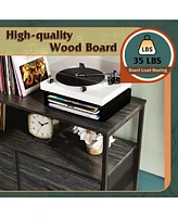 Wlive Fabric Dresser for Bedroom with Open Shelves Tall 8 Drawers Storage Tower Bins Chest of Closet Hallway