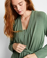 State Of Day Women's Pointelle Long Open-Front Wrap, Exclusively at Macy's