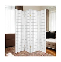 Slickblue 4-Panel Room Divider Oriental Shoji Privacy Screen