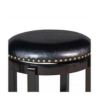 Slickblue Round Leatherette Swivel Counter Stool – Comfortable and Stylish Seating for Kitchen & Bar