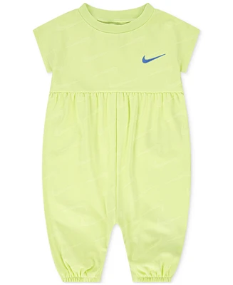 Nike Baby Girls Swoosh Motion Jacquard Jersey Jumpsuit