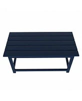 WestinTrends 3-Piece Adirondack Chairs with Cup Holders and Coffee Table Set