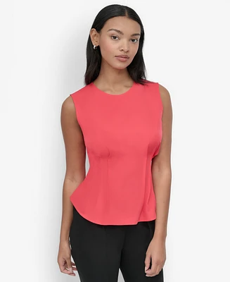Dkny Women's Sleeveless Peplum Blouse