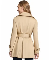 Jones New York Petite Notched-Lapel Belted Trench Coat