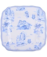 222 Fifth Scenic Toile Blue Porcelain 12 Pc. Dinnerware Set, Service for 4
