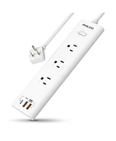 Philco 30W Wall Outlet, 1.8 Meter Ac Plug, 1 Usb-c, 2 Usb-a, Ocp Switch, 110-220V, Safe and Durable for Home