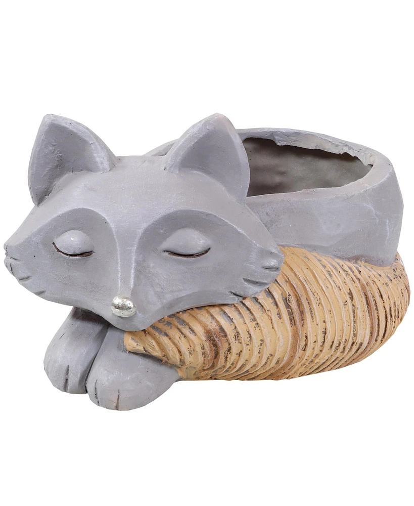 Finley the Fox Planter Statue - Indoor/Indoor Decorative Figurine - 12"