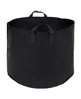 Garden Grow Bag with Handles Nonwoven Polypropylene Fabric, Black