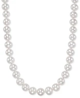 Macy's Cultured Freshwater Pearl (9-1/2-10-1/2mm) 18" Strand Necklace in 14k Yellow Gold