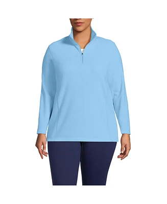 Lands' End Plus Anyweather Fleece Quarter Zip Pullover