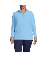 Lands' End Plus Fleece Quarter Zip Pullover Jacket