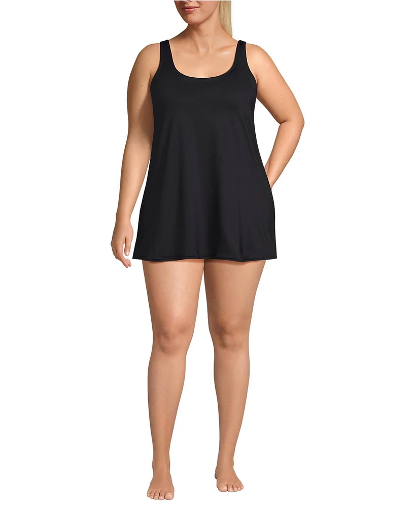 Lands' End Plus Scoop Neck Swim Dress Swimsuit