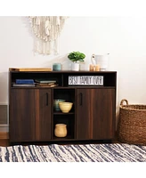 Anthony 48.5-Inch W Sideboard Buffet Cabinet with Shelves - Coffee Brown