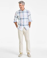 Club Room Men's Cotton-Blend Plaid Regular-Fit Shirt, Exclusively at Macy's