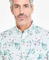 Club Room Men's Regular-Fit Stretch Floral Button-Down Poplin Shirt, Exclusively at Macy's