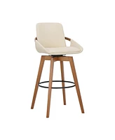 Slickblue Leatherette Swivel Barstool – Adjustable Height and Contemporary Design for Kitchen & Bar