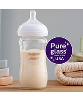 Philips Avent Glass Natural Baby Bottle With Natural Response Nipple, 8oz, 4pk