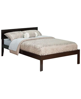 Slickblue Platform Bed with Headboard in Wood Finish