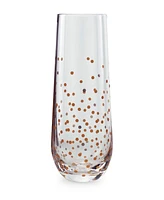 Jay Imports Confetti Gold Stemless Flutes, Set of 4