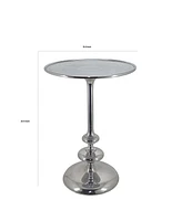 Slickblue Modern Aluminum Side Table Sleek and Durable Accent for Living Room, Bedroom, or Office