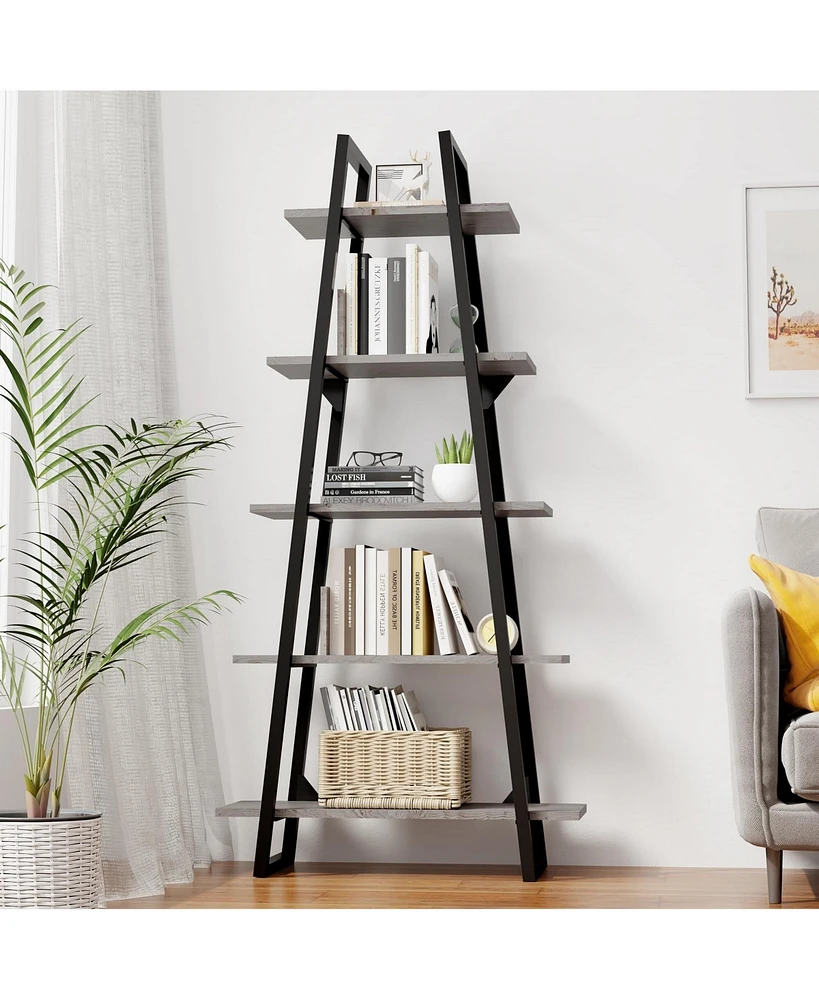 gaomon 5 Tier Ladder Bookshelf