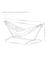 Double Brazilian Hammock with Stand and Carrying Case