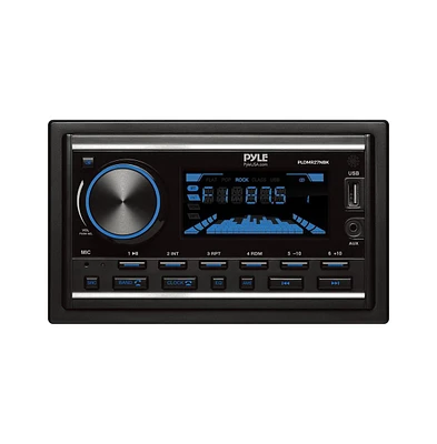 Pyle Double Din Marine Bluetooth Stereo Receiver with Dvd/Cd/MP3/Usb/Aux